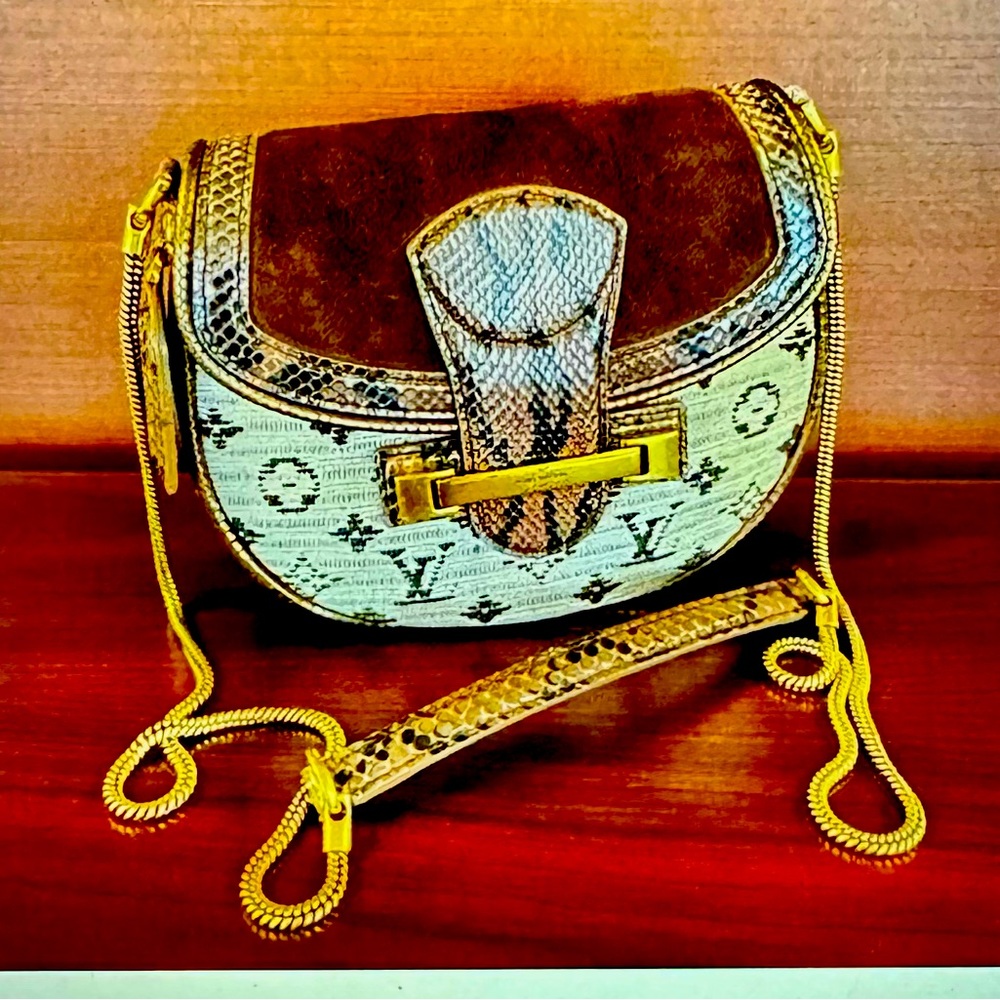 Louis Vuitton Python Suede Monogram Empire Levant… - image 1